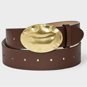 Brown Belt with Gold Buckle
